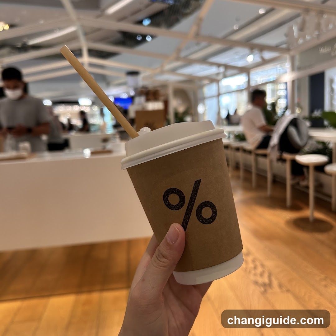Coffee Cup with Straw in Modern Interior