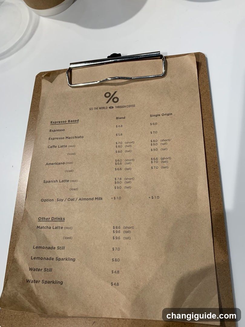 Coffee Menu