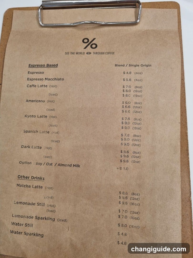 Coffee Menu