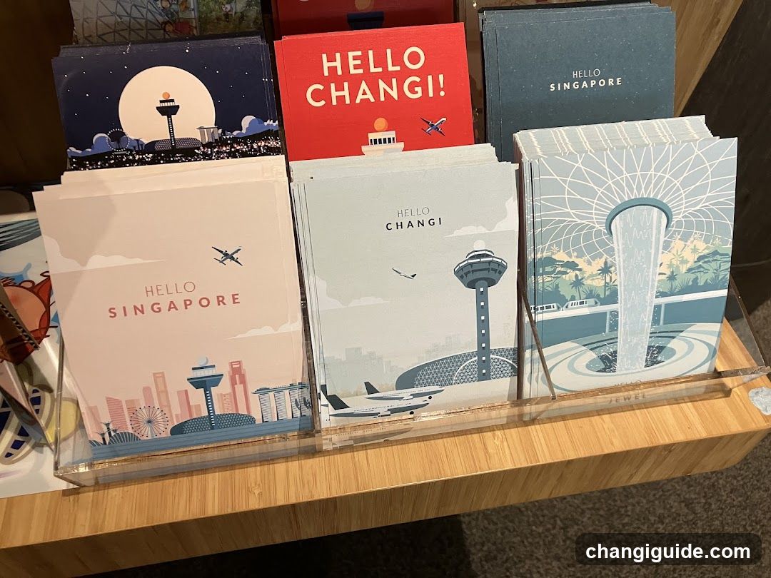 Hello Singapore & Changi Airport Greeting Cards Display