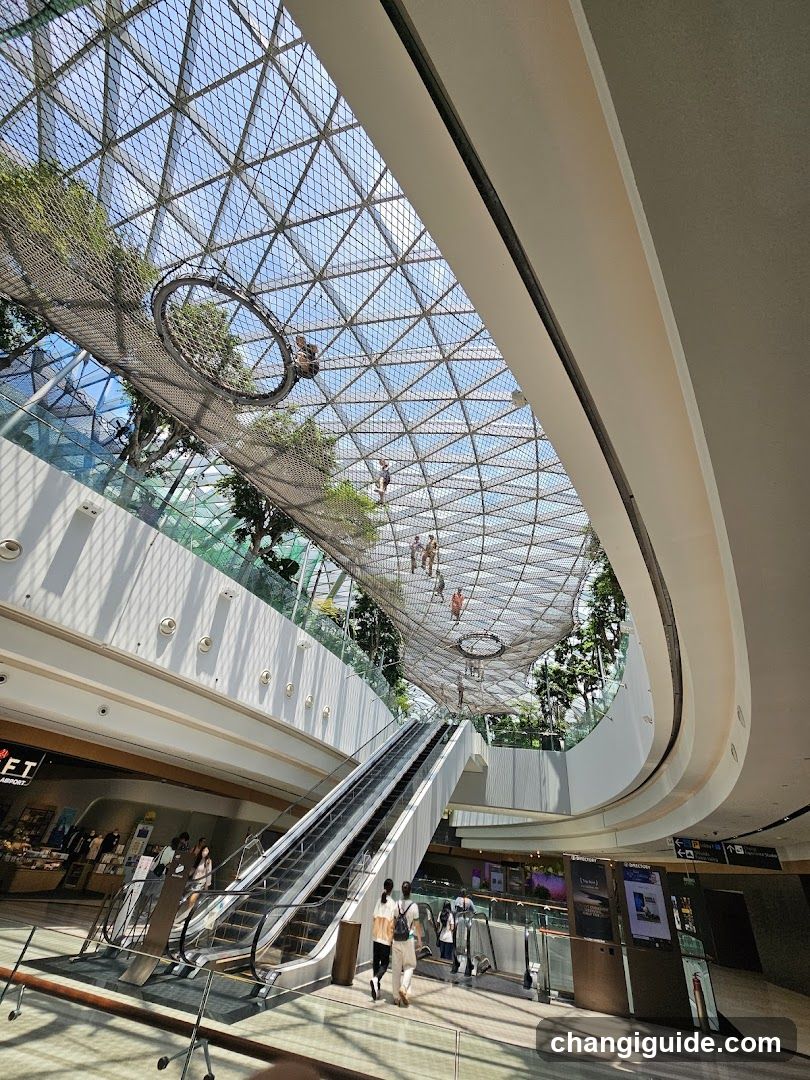 Shopping Mall Interior with Glass Dome