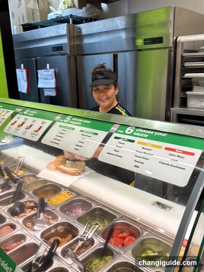 Sub Shop Interior with Staff