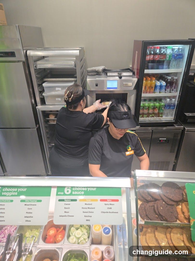 Subway Sandwich Preparation Area