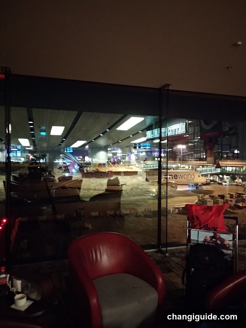 Airport Lounge View at Night
