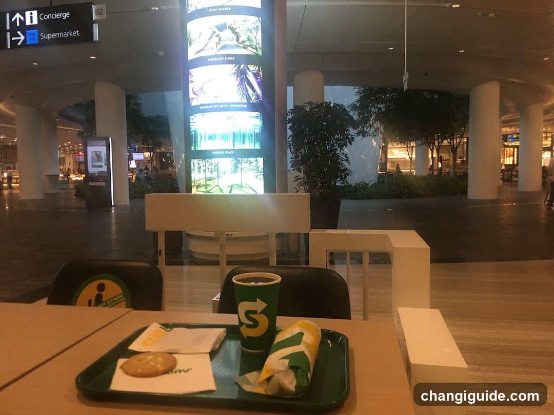 Subway Meal at Airport Terminal