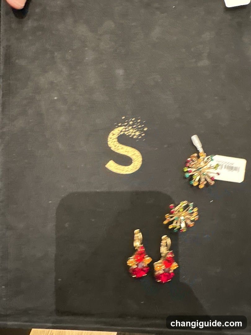 Jewelry Display with Initial S