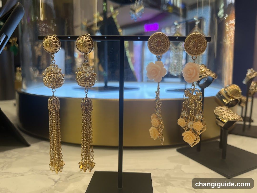 Gold Earrings Display