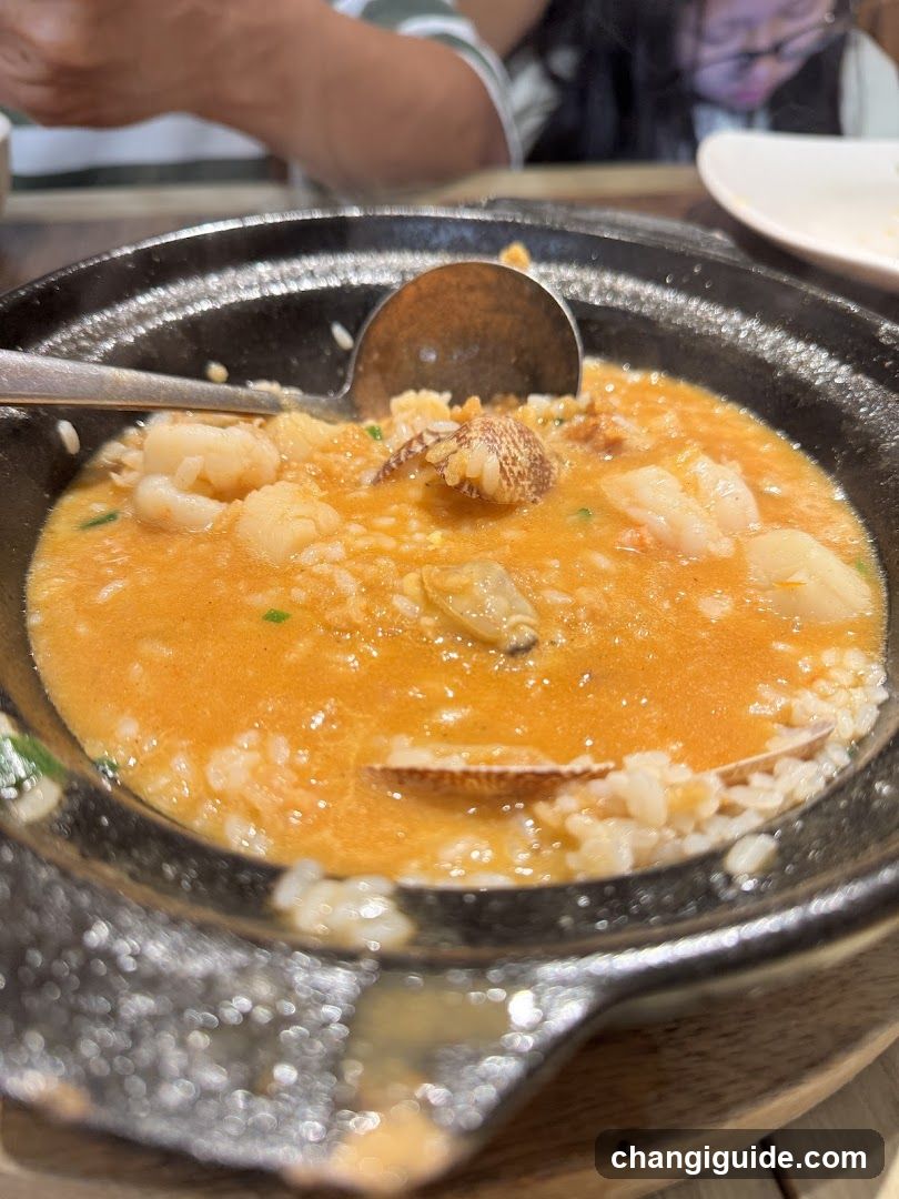 Seafood Rice Porridge in Clay Pot