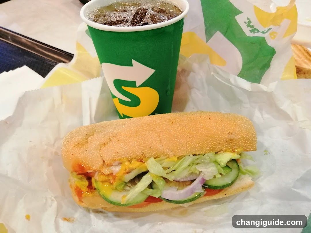 Subway Sandwich and Drink