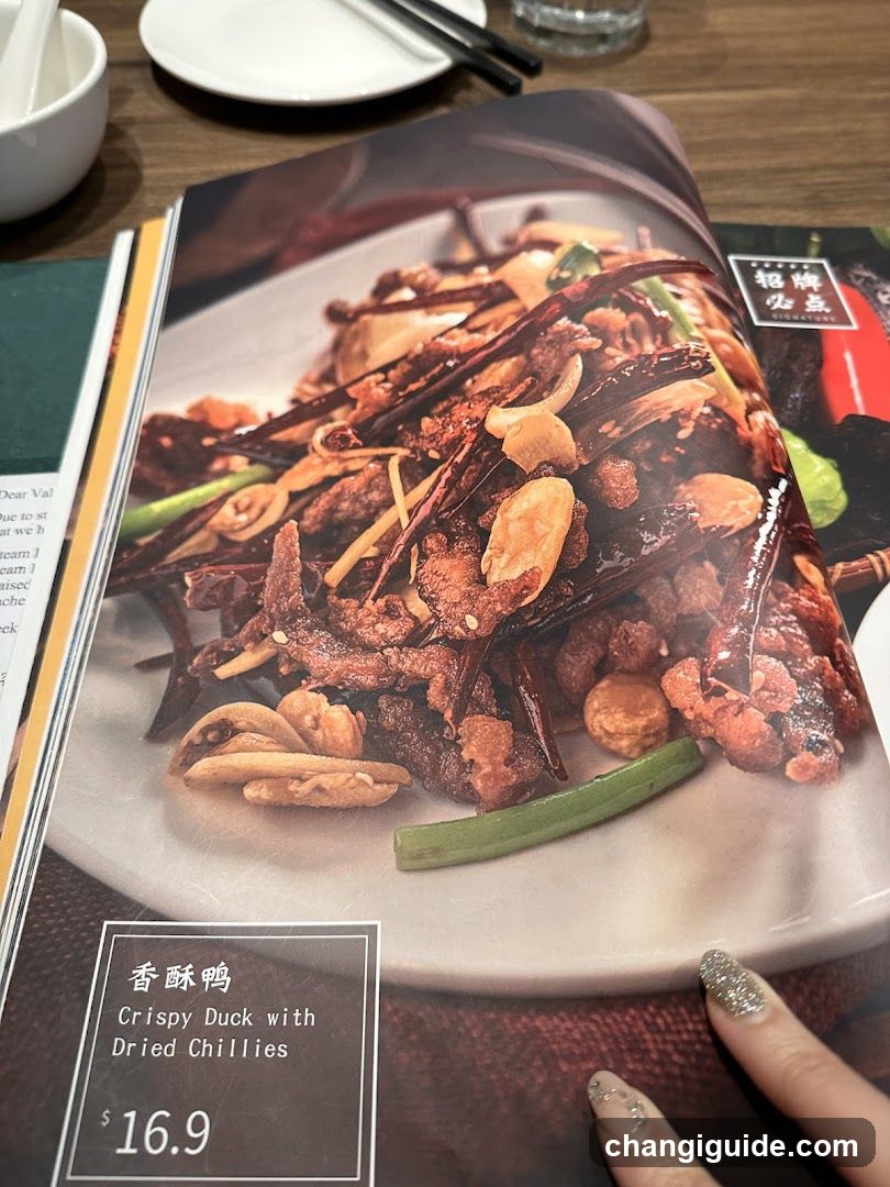 Crispy Duck with Dried Chillies Menu Page