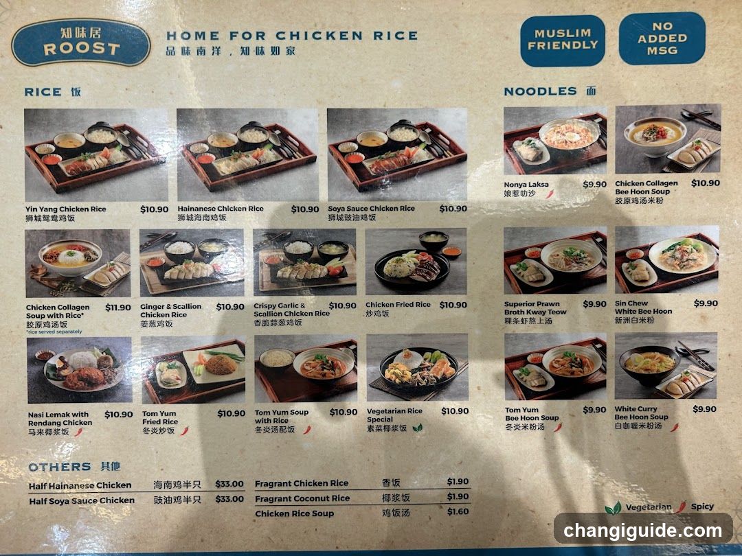 Roost Home for Chicken Rice Menu