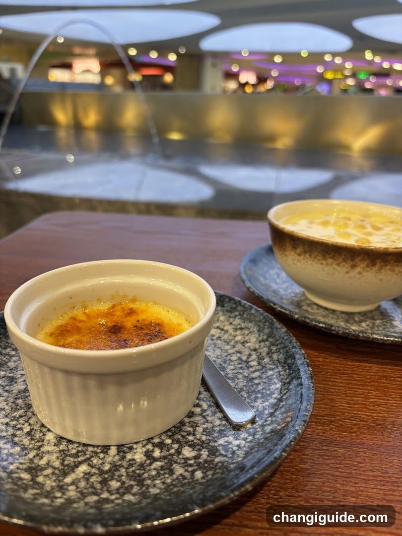 Dessert in a modern interior