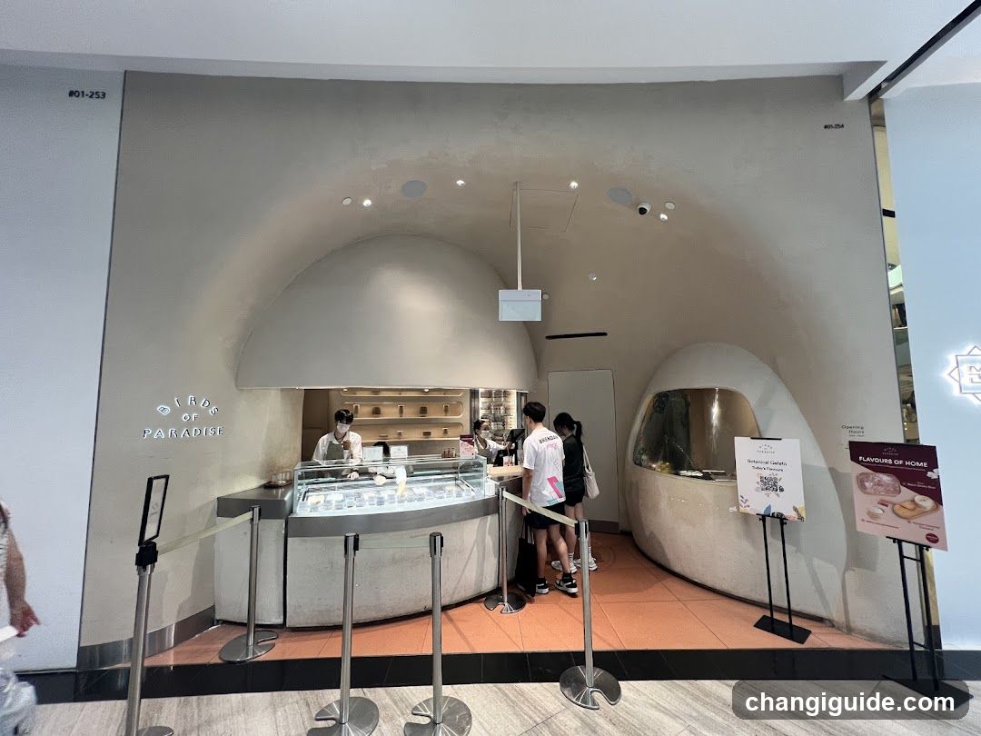 Interior of a bakery or cafe with customers ordering