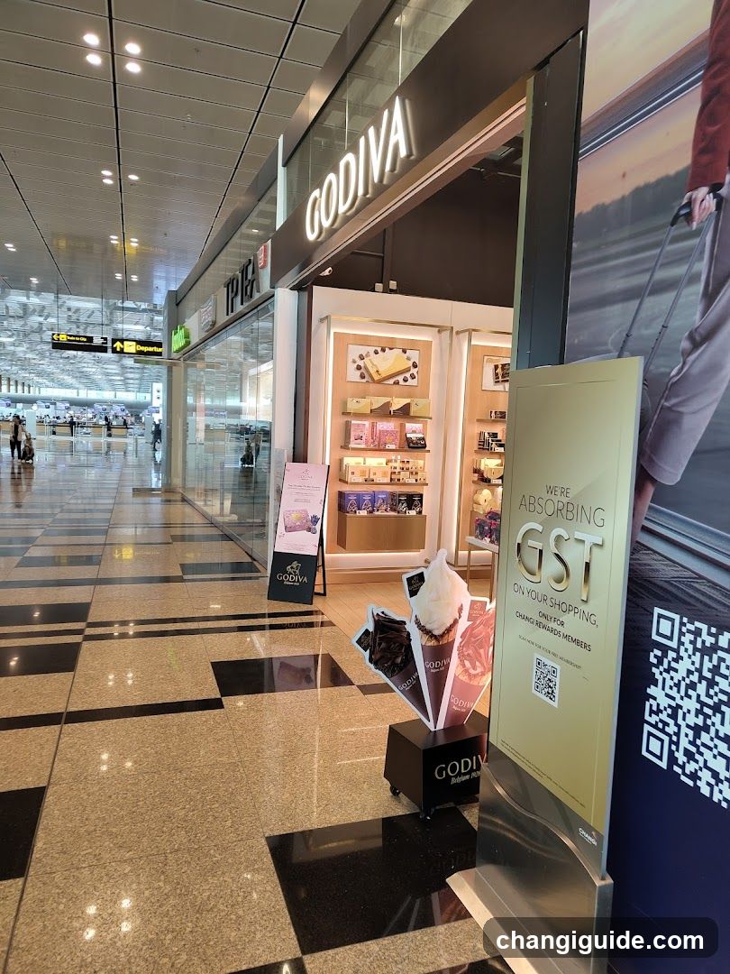 Godiva Store Interior and Signage