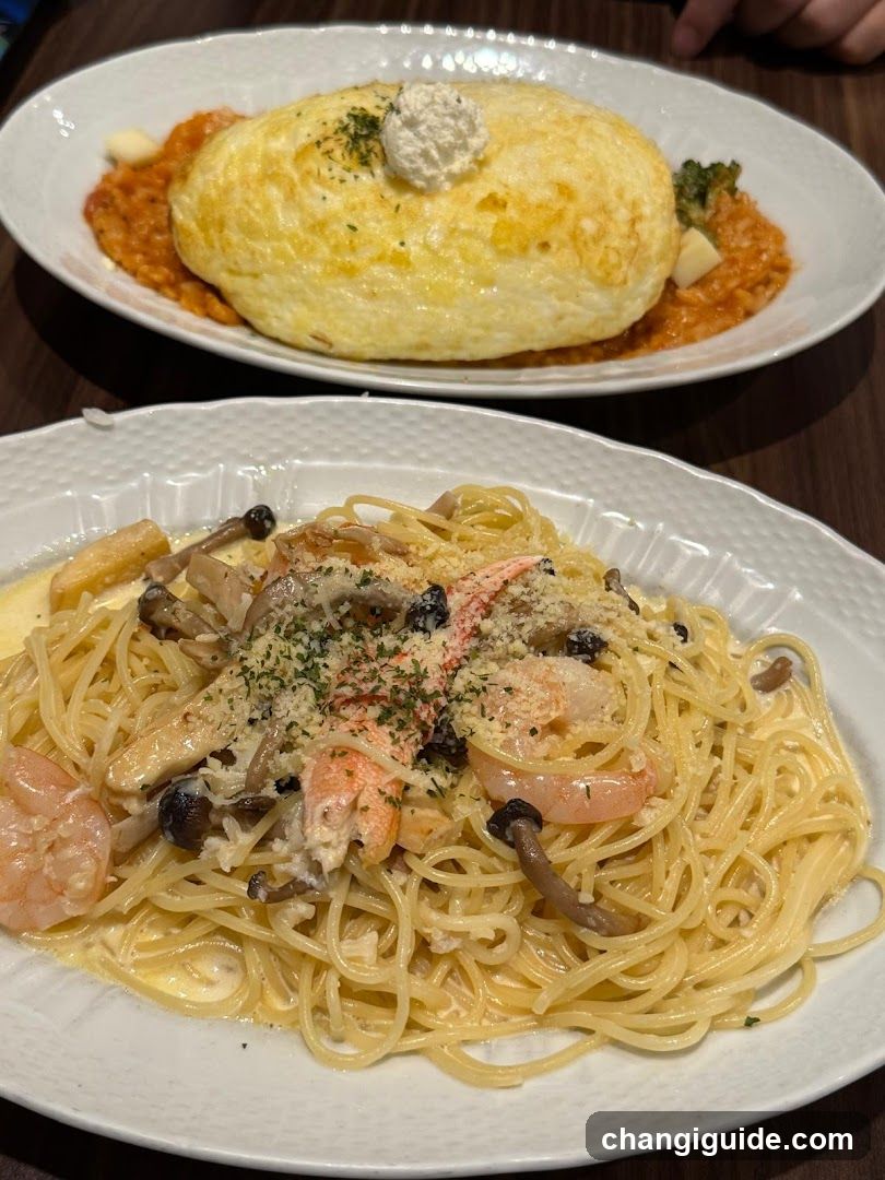 Pasta and Omelette Dish