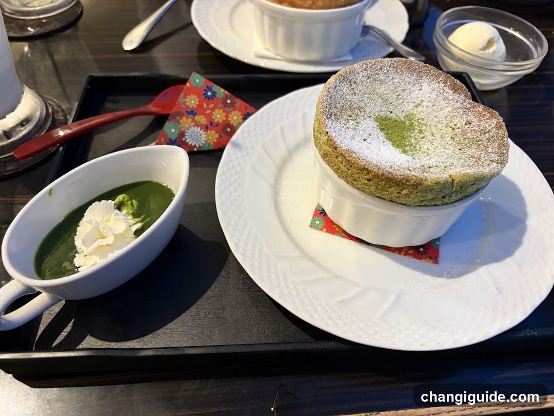 Matcha Souffle Dessert Set