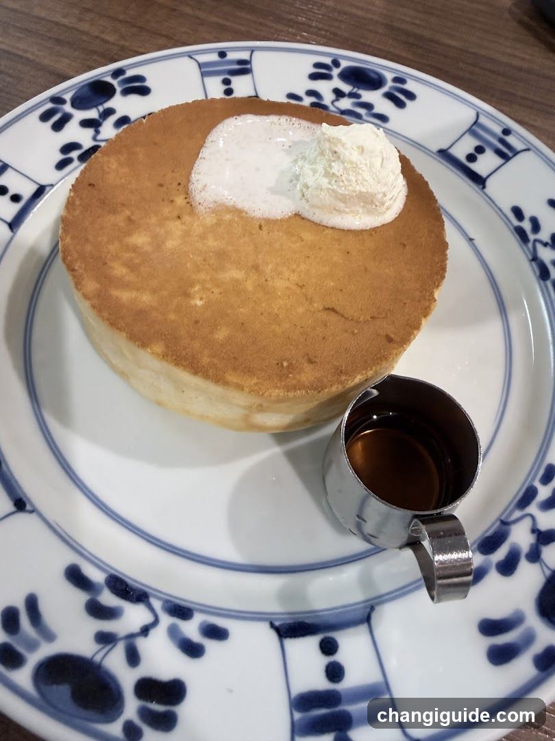 Pancake with Cream and Syrup