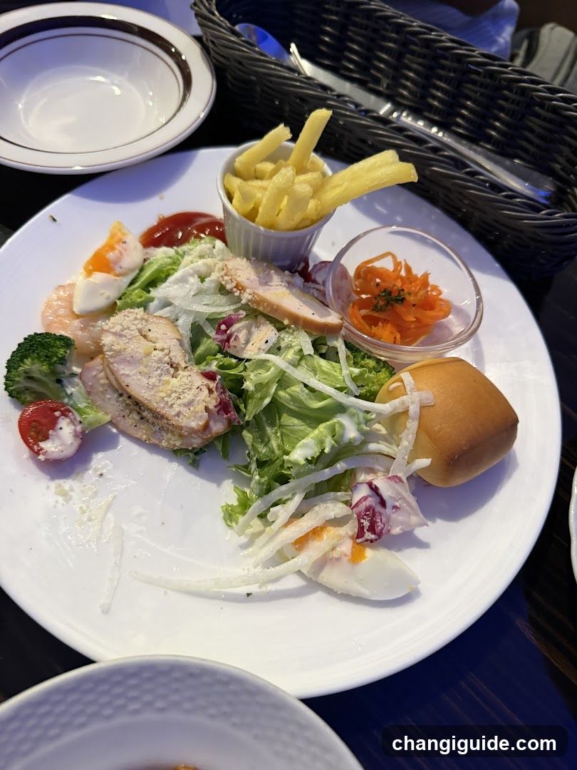 Salad with Chicken and Fries