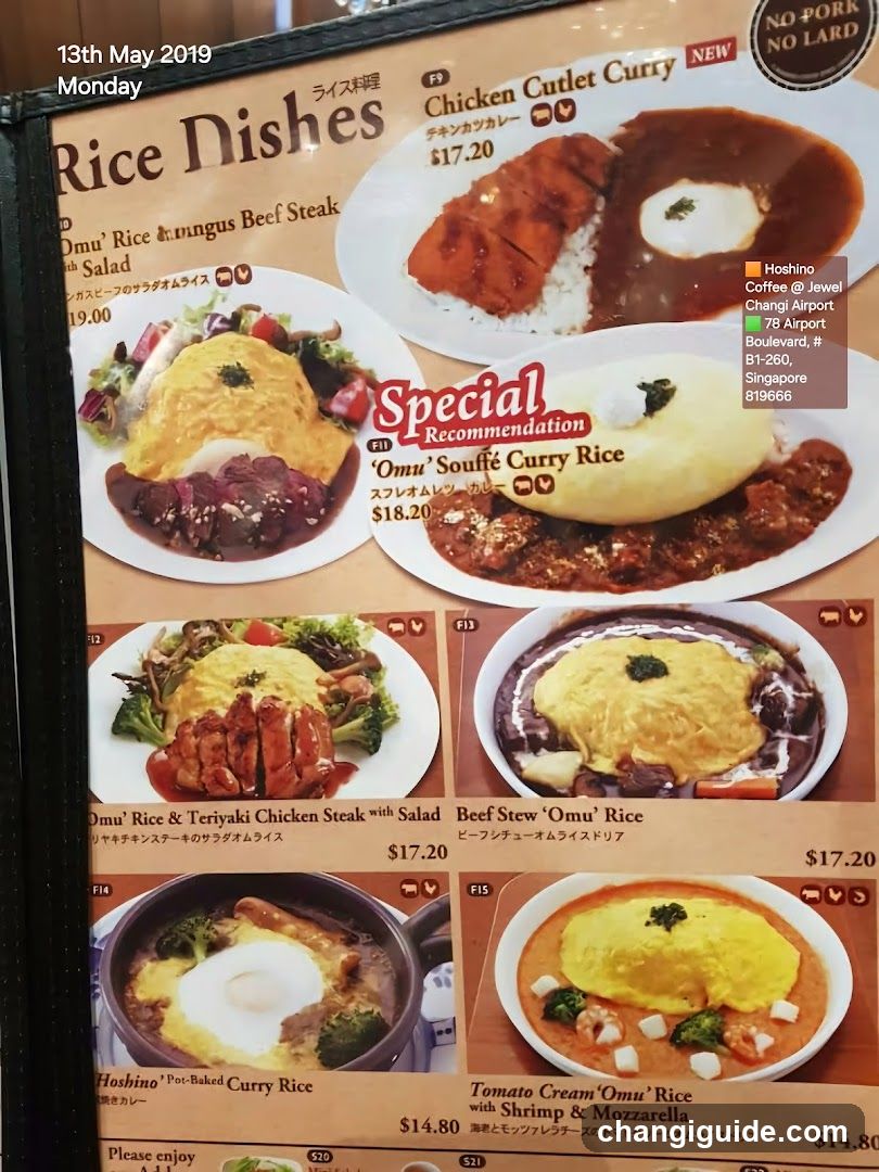 Rice Dishes Menu