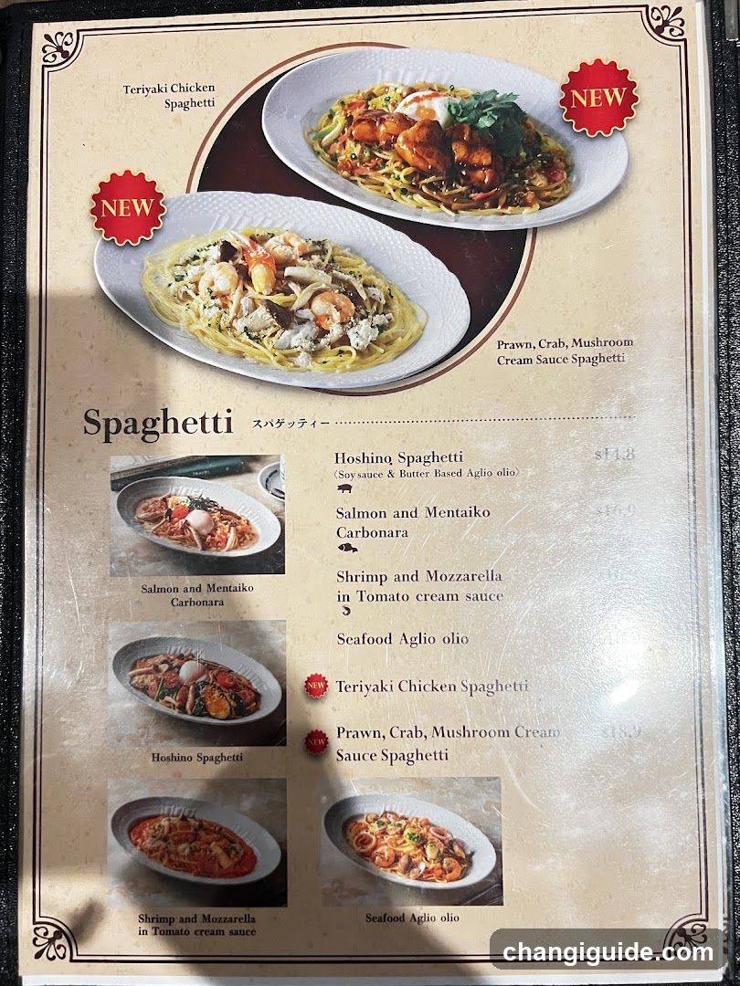 Spaghetti Menu Page
