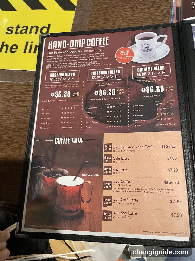 Hand-Drip Coffee Menu