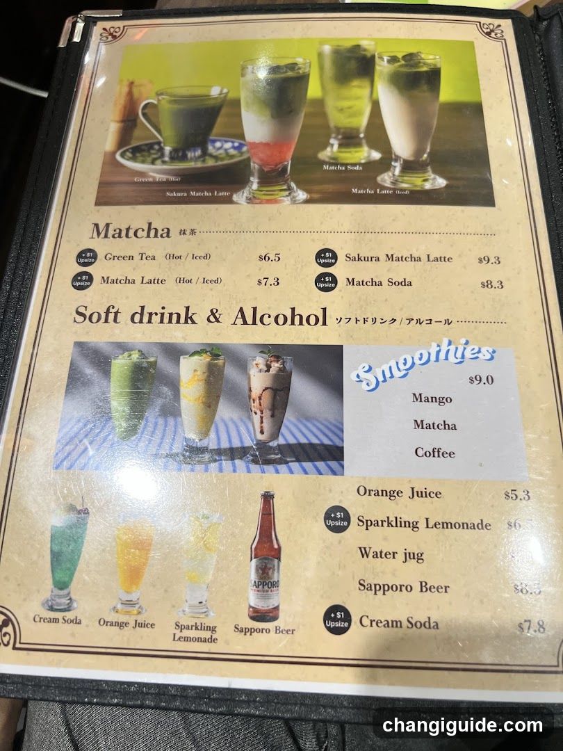Matcha & Soft Drink Menu