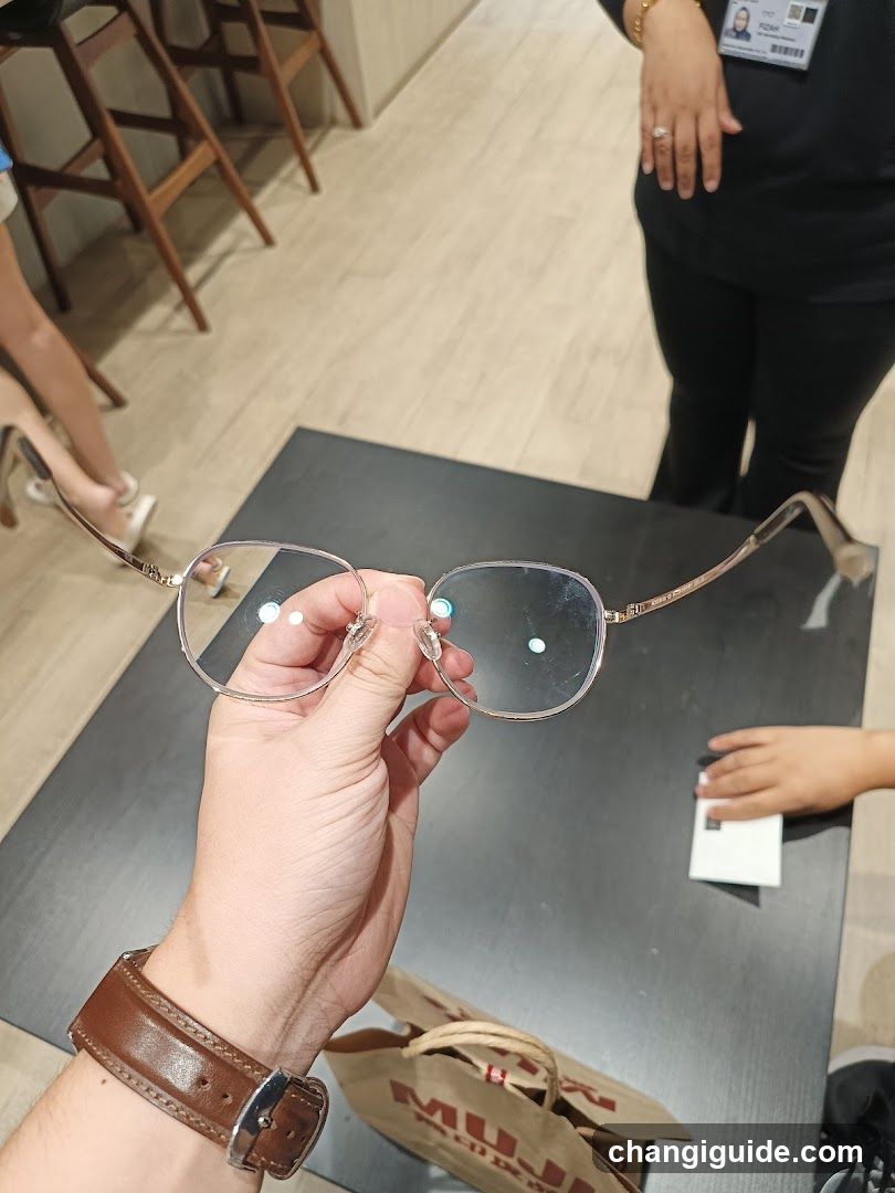 Eyeglasses in store display