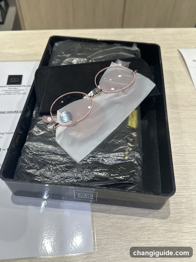 Eyeglasses in packaging