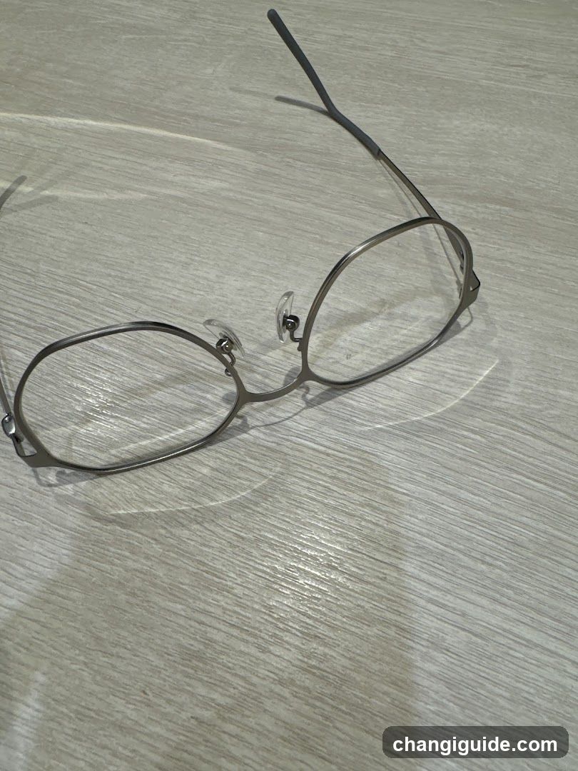 Eyeglasses on a table