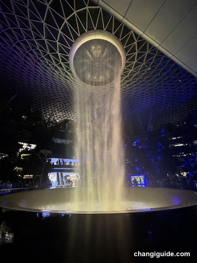 Singapore Jewel Fountain Night View