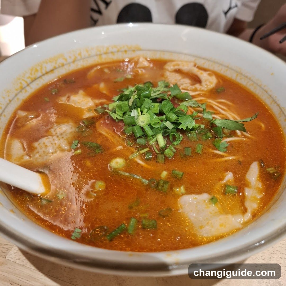 Spicy Noodle Bowl with Green Onions