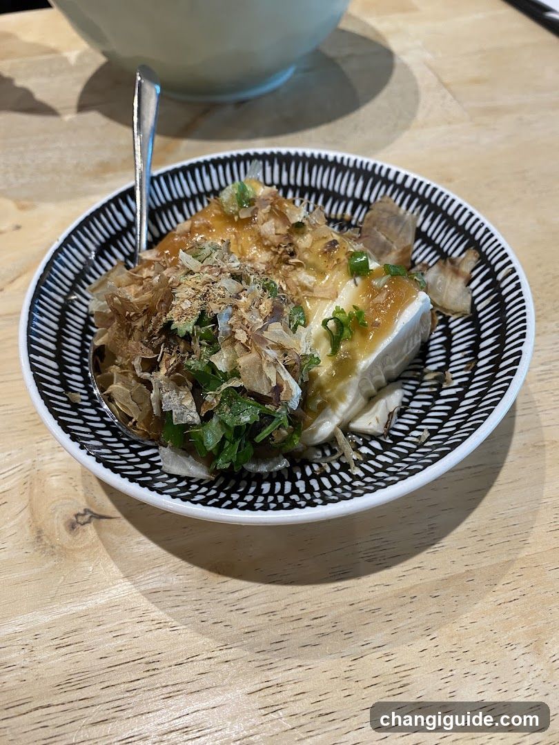Bowl of Tofu with Seasoning