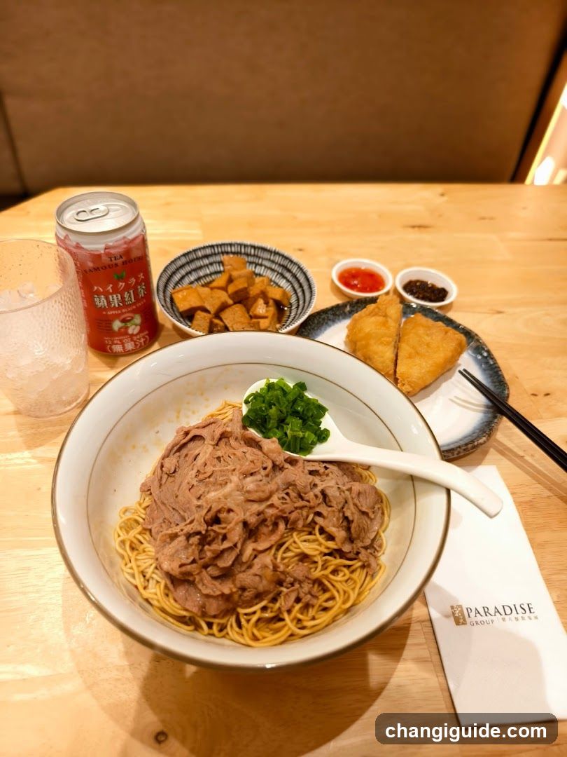 Noodle Meal with Sides and Drink
