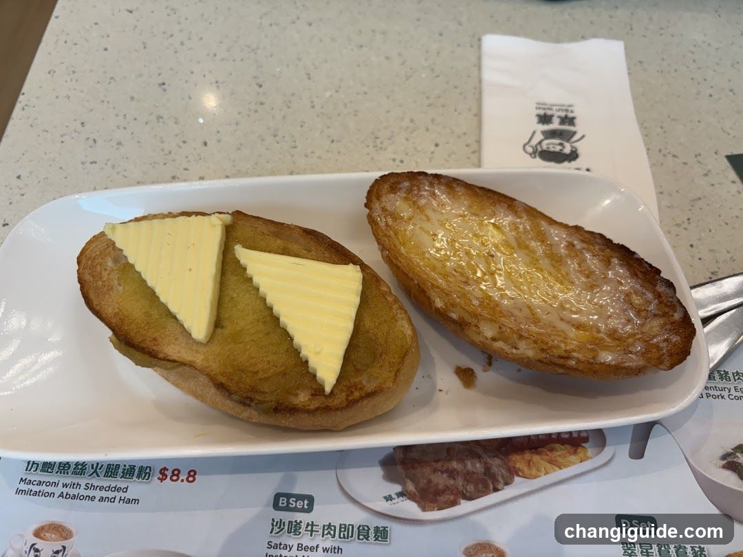 Buttered Toast on a Plate