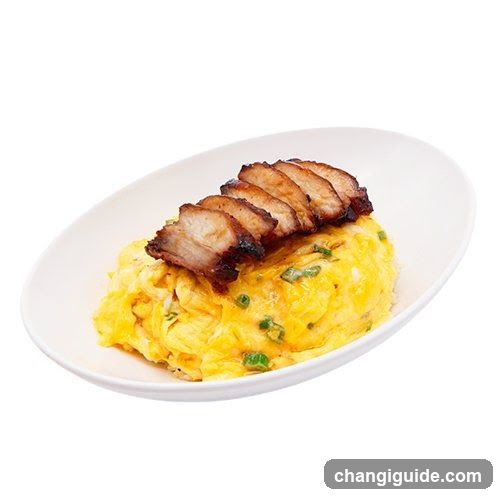 Pork Belly and Scrambled Eggs Dish