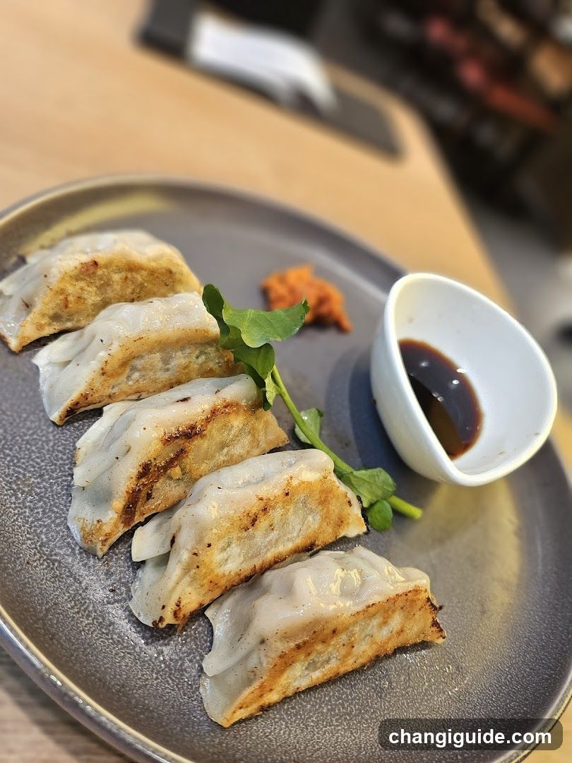 Gyoza with dipping sauce