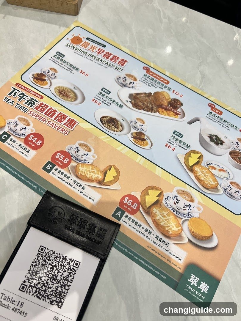 Breakfast Menu Display