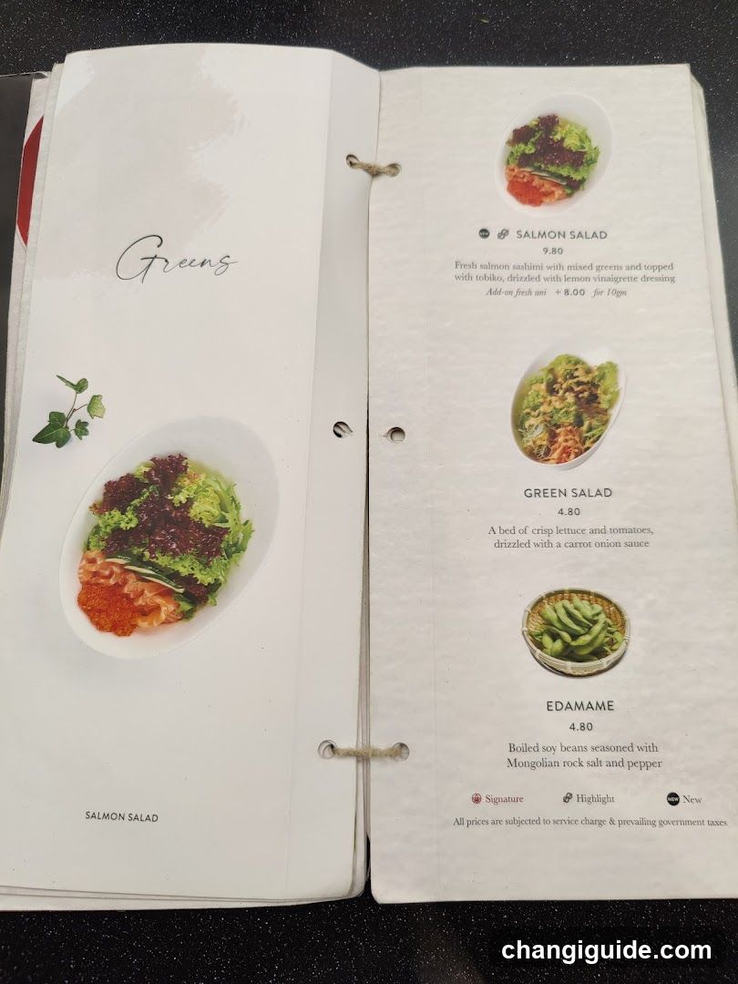 Salmon Salad Menu Page