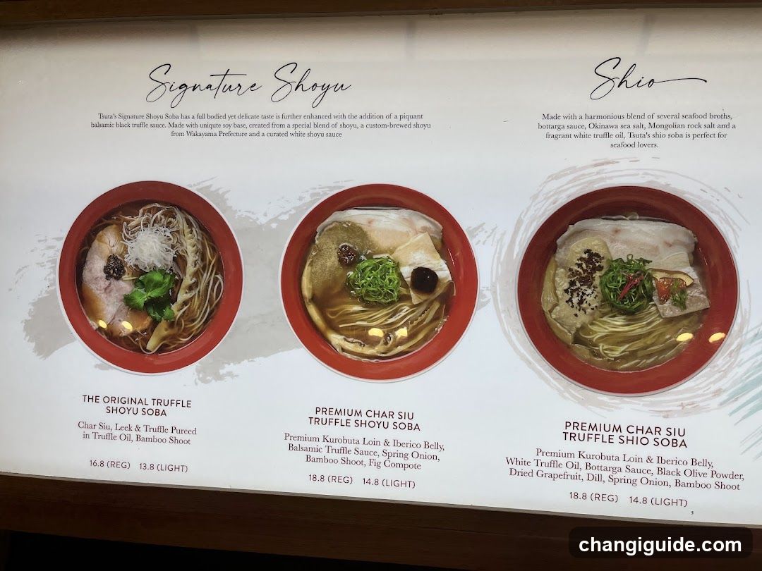 Signature Shoyu & Shio Soba Menu Board