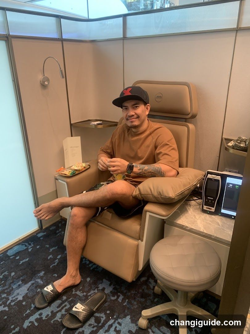 Man Relaxing in Lounge Chair