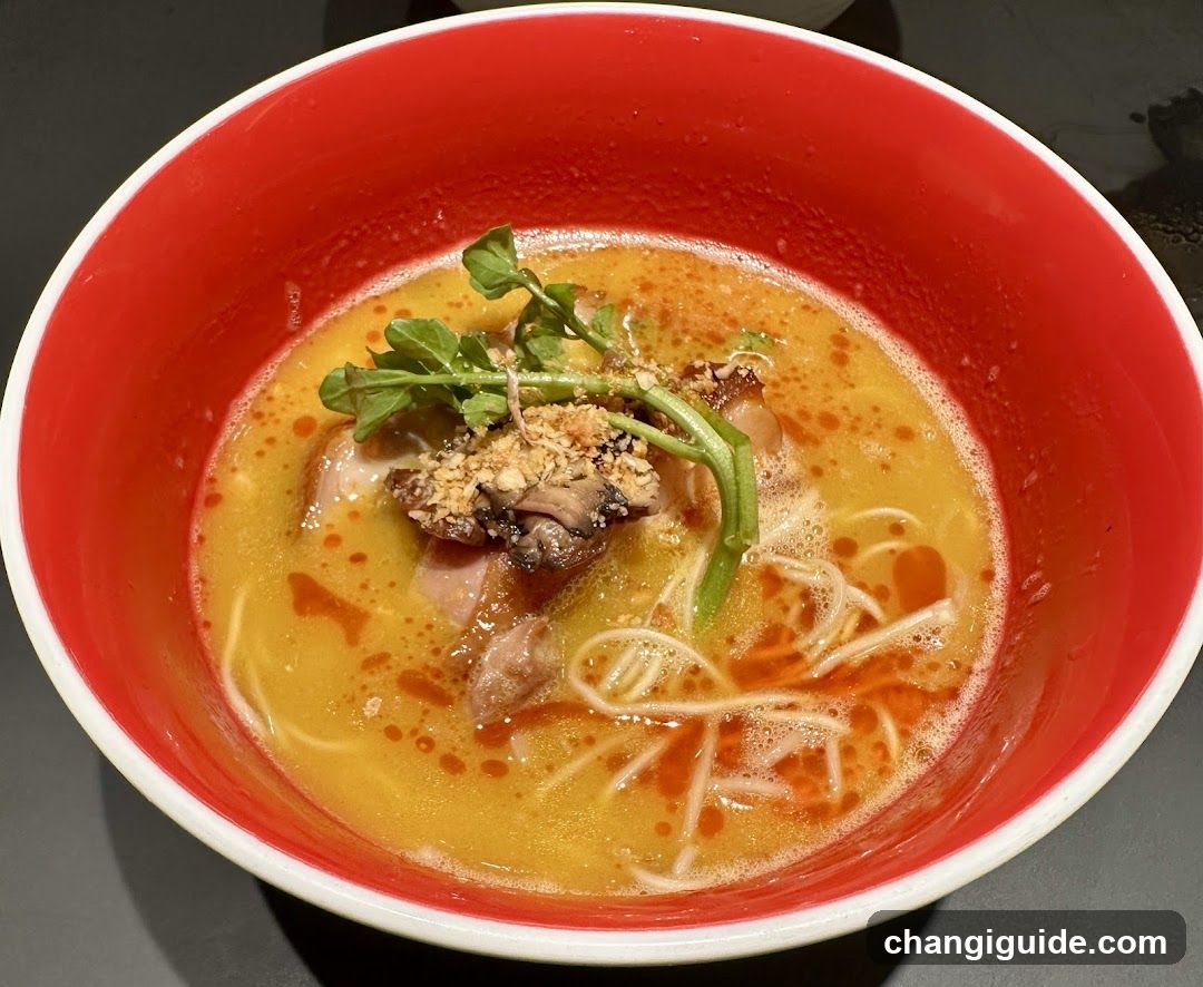 Ramen Bowl with Broth and Toppings