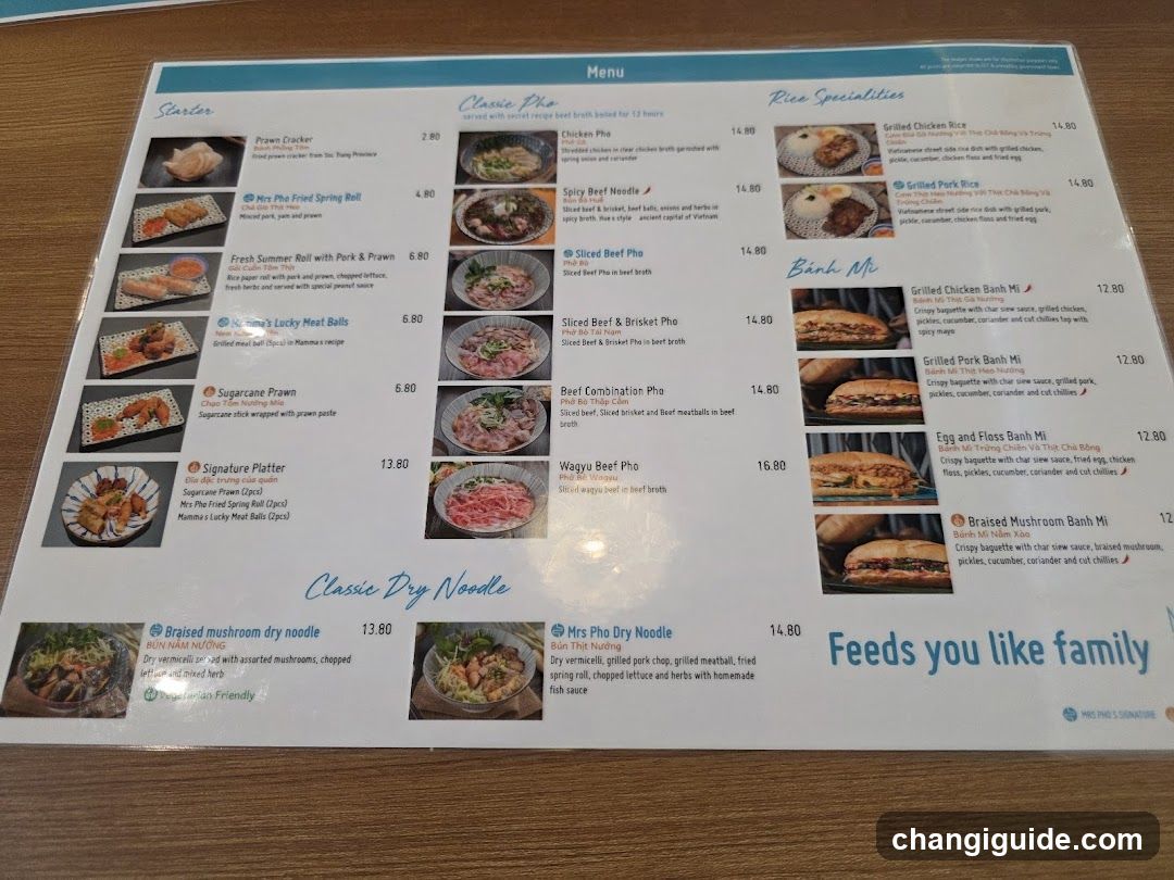 PHO PHO DINING MENU