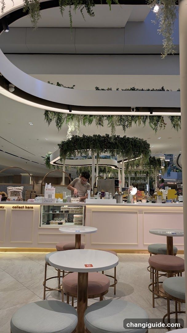 Interior of a modern cafe or food court