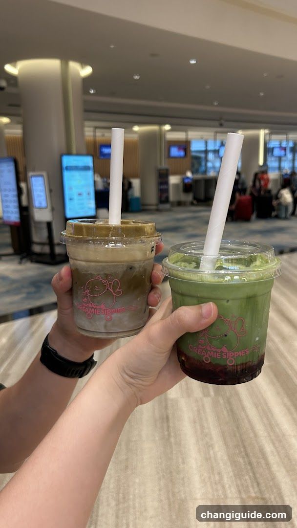 Creamie Sippies Drinks at Airport Terminal