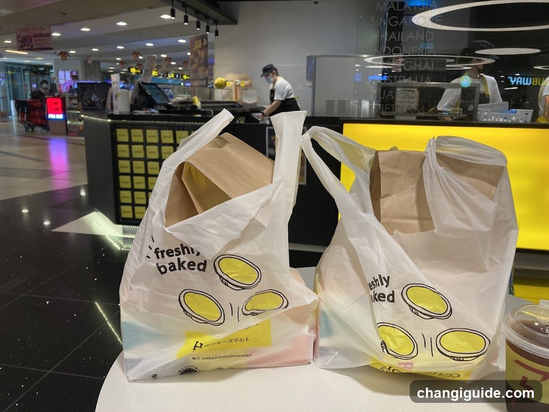 Freshly Baked Takeout Bags in Mall Food Court