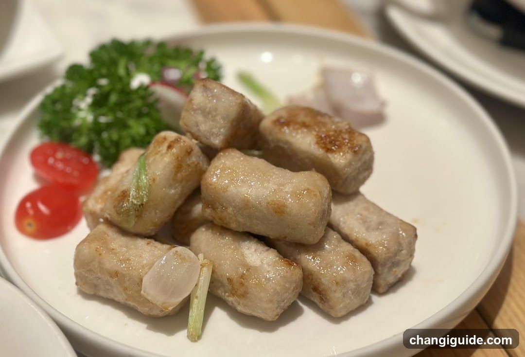 Fried Pork Cubes with Garnish