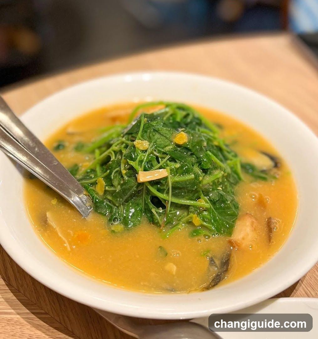 Bowl of Soup with Greens