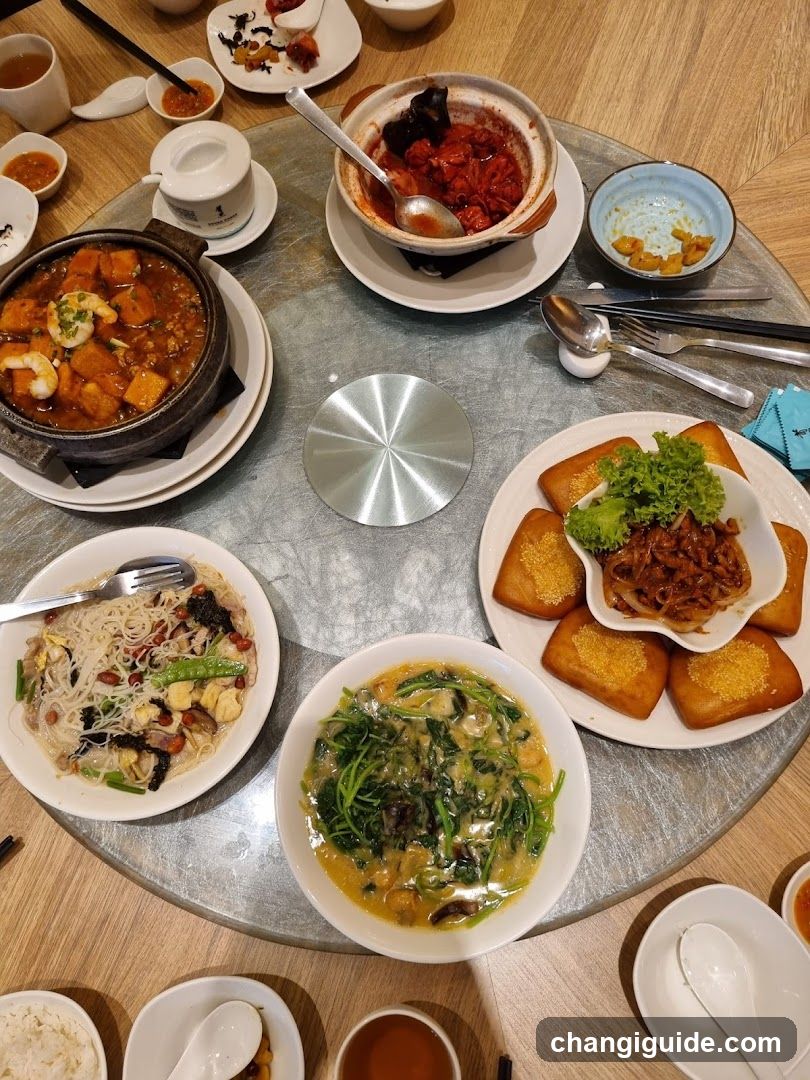 Dining Table with Chinese Cuisine