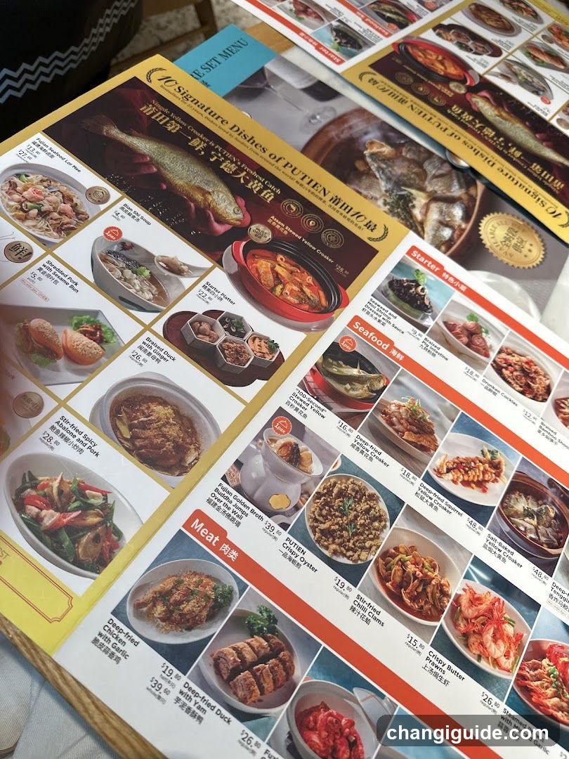 Putien Restaurant Menu