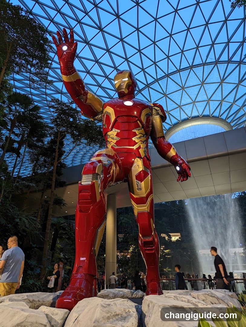 Iron Man Statue in Garden